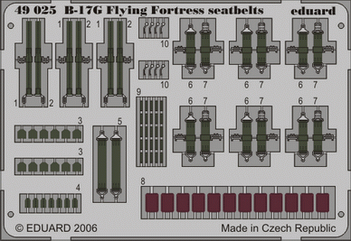 Eduard Seatbelts B-17G 1/48