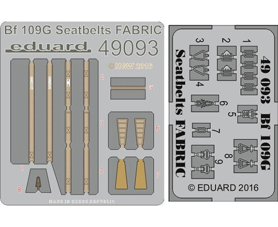 Eduard Seatbelts Bf 109G 1/48 Super Fabric