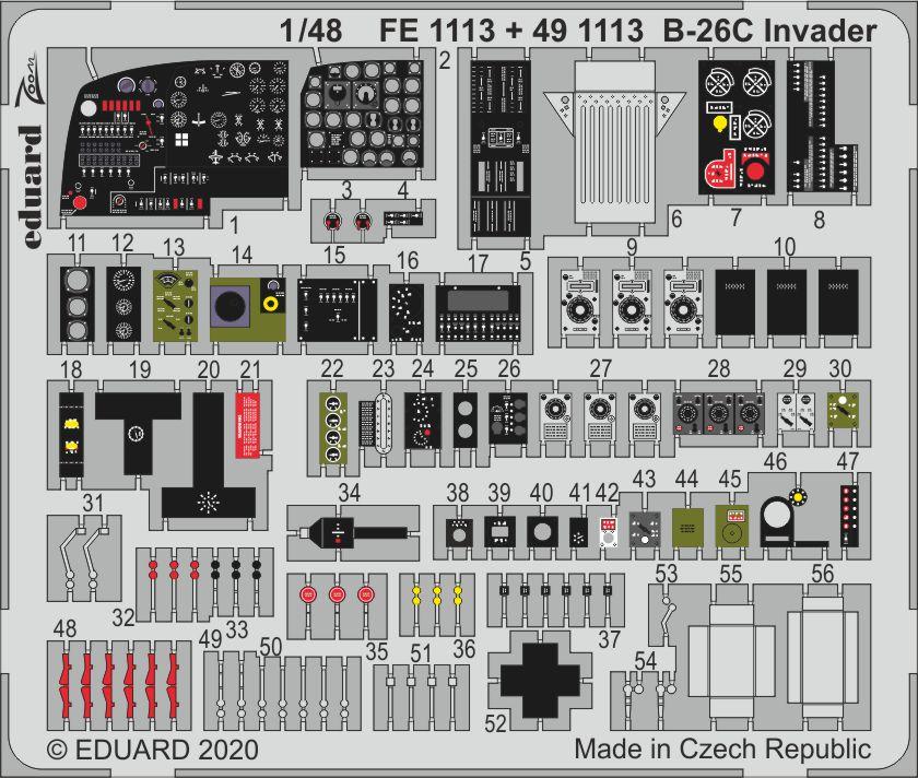 Eduard B-26C Invader etch. 1/48