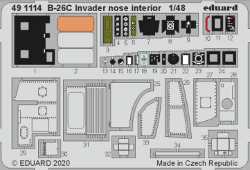 Eduard B-26C Invader Nose Interior etch. 1/48