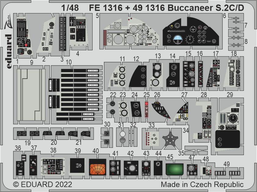 Eduard Buccaneer S.2C/D etch. 1/48