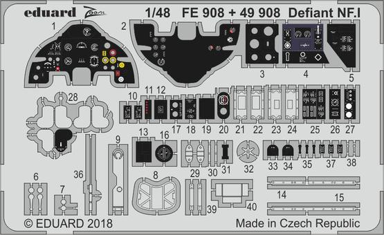 Eduard Defiant NF.I 1/48 Etch.