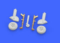 Eduard Brassin Spitfire Mk.IX Legs Bronze w/5 Spoke Wheels, Smooth Tire 1/72