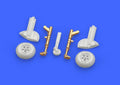 Eduard Brassin Spitfire Mk.IX Legs Bronze w/5 Spoke Wheels Pattern 1/72