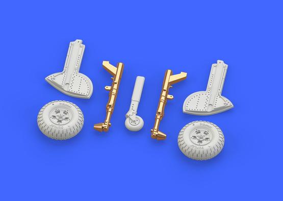 Eduard Brassin Spitfire Mk.IX Legs Bronze w/5 Spoke Wheels Pattern 1/72