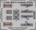 Eduard Seatbelts MiG-21 Steel 1/72