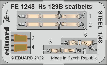 Eduard Seatbelts HS 129B 1/48 STEEL