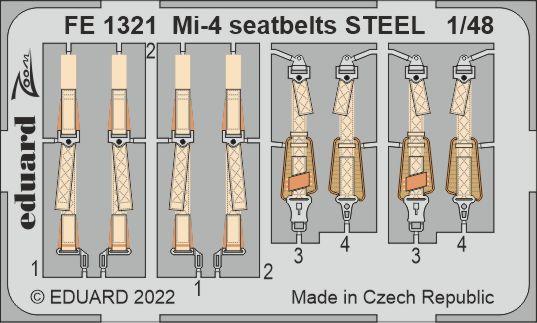 Eduard Mi-4 Seatbelts Steel 1/48