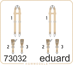 Eduard Seatbelts Luftwaffe WWII Bombers 1/72 Super Fabric
