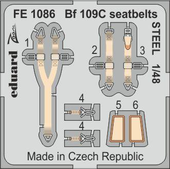 Eduard Seatbelts Bf 109C 1/48 STEEL