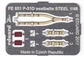 Eduard Seatbelts P-51D 1/48 STEEL (Meng)