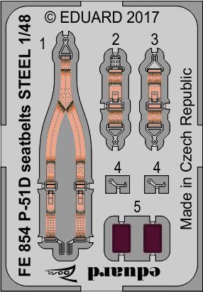 Eduard Seatbelts P-51D 1/48 STEEL (Airfix)