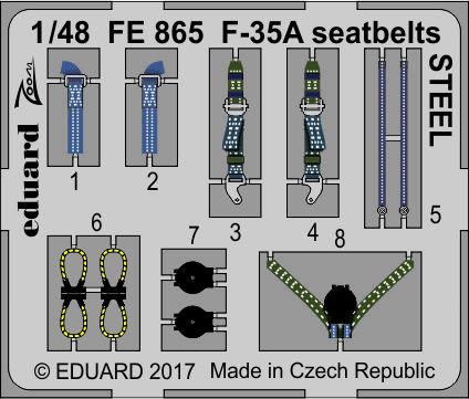 Eduard Seatbelts F-35A 1/48 STEEL