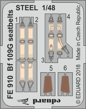 Eduard Seatbelts Bf 109G 1/48 STEEL