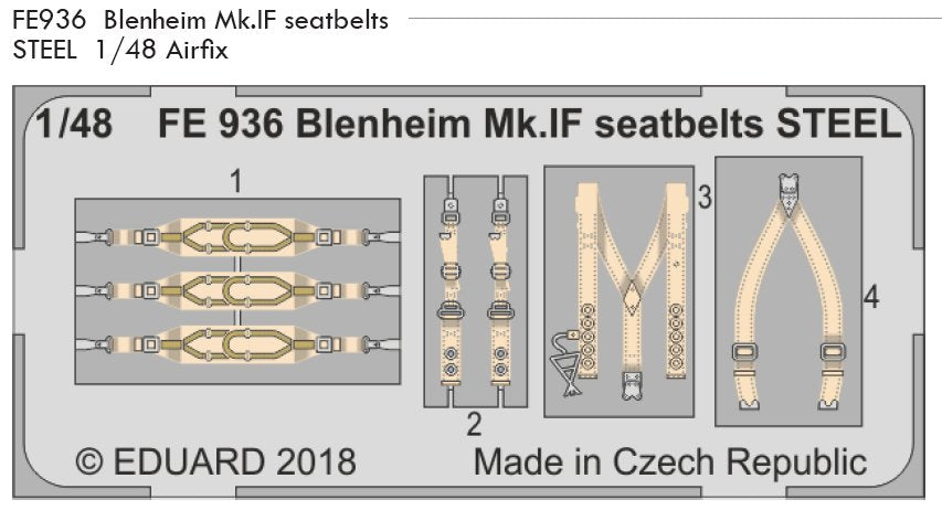 Eduard Seatbelts Blenheim Mk.IF 1/48 Steel.