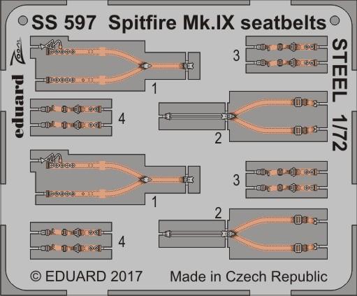 Eduard Seatbelts Spitfire Mk.IX 1/72 STEEL