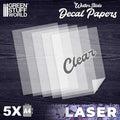 GSW 10068 Laser Waterslide Decal Paper Clear/Transparent 5 Sheet