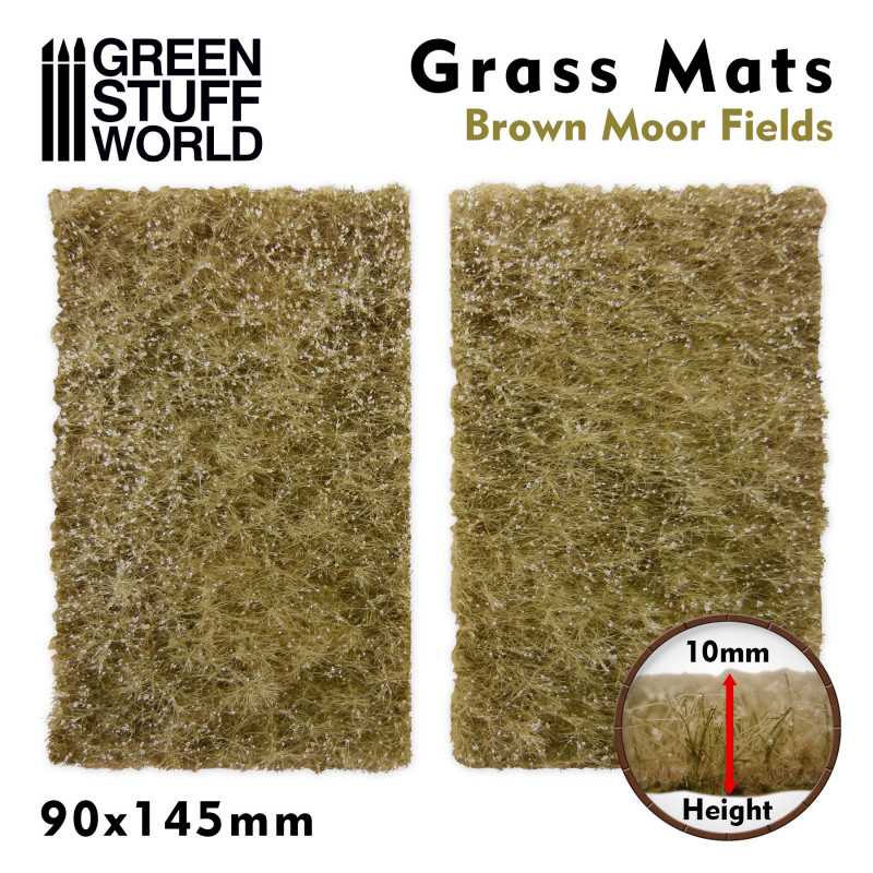 GSW 10339 Grass Mats Cut-Out Brown Moor Fields 10mm