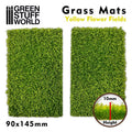 GSW 10341 Grass Mats Cut-Out Yellow Flower Fields 10mm