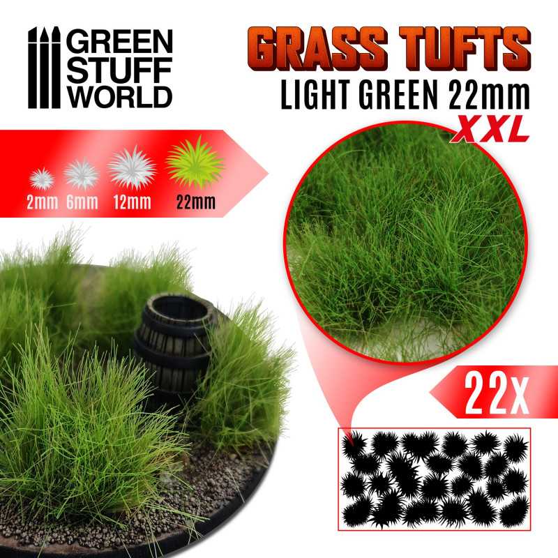 GSW 11452 Grass Tufts XXL Light Green 22mm