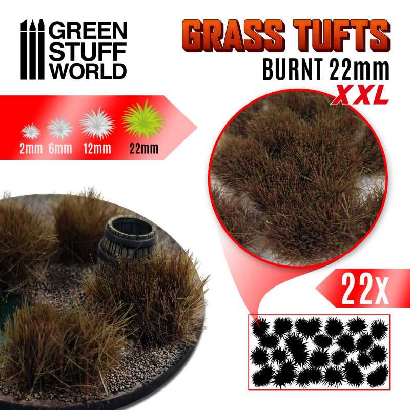 GSW 11453 Grass Tufts XXL Burnt 22mm