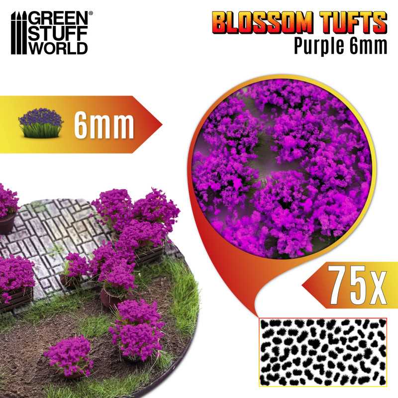 GSW 13005 Blossom Tufts Purple  6mm