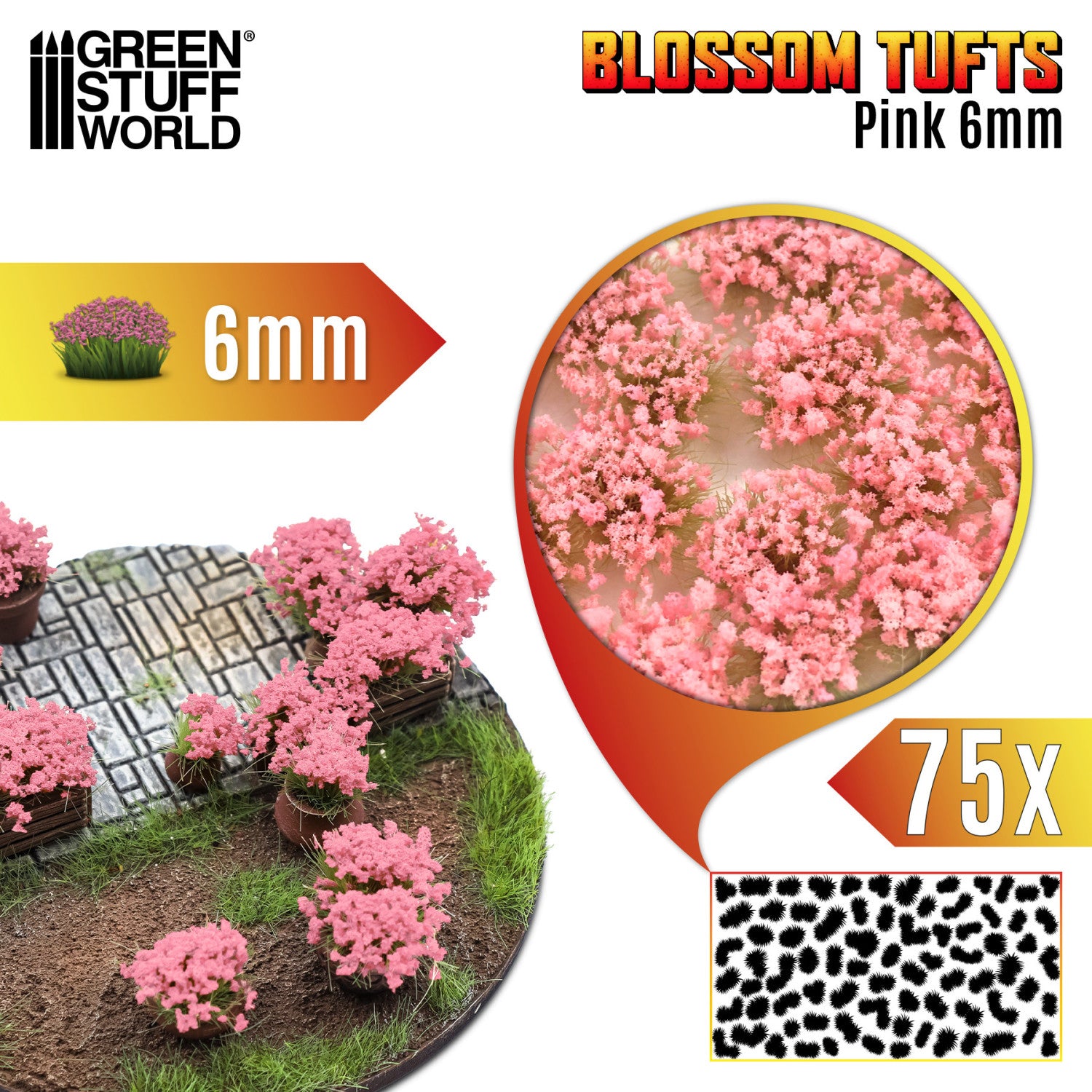GSW 13006 Blossom Tufts Pink  6mm