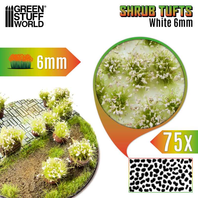 GSW 13010 Shrub Tufts White  6mm