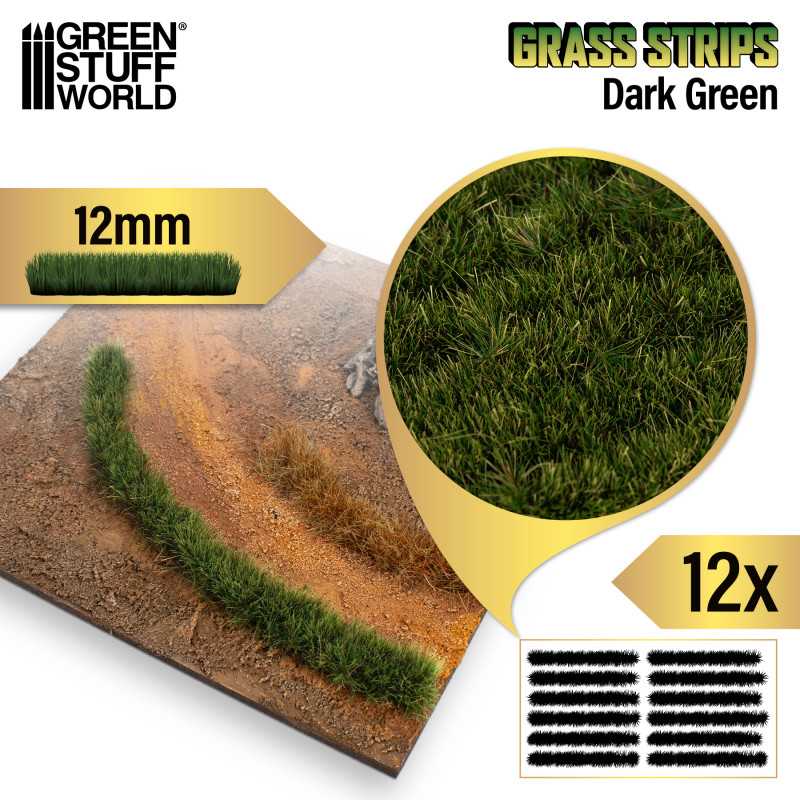 GSW 13446 Grass Stripes Dark Green 12mm