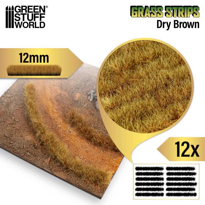 GSW 13450 Grass Stripes Dry Brown 12mm
