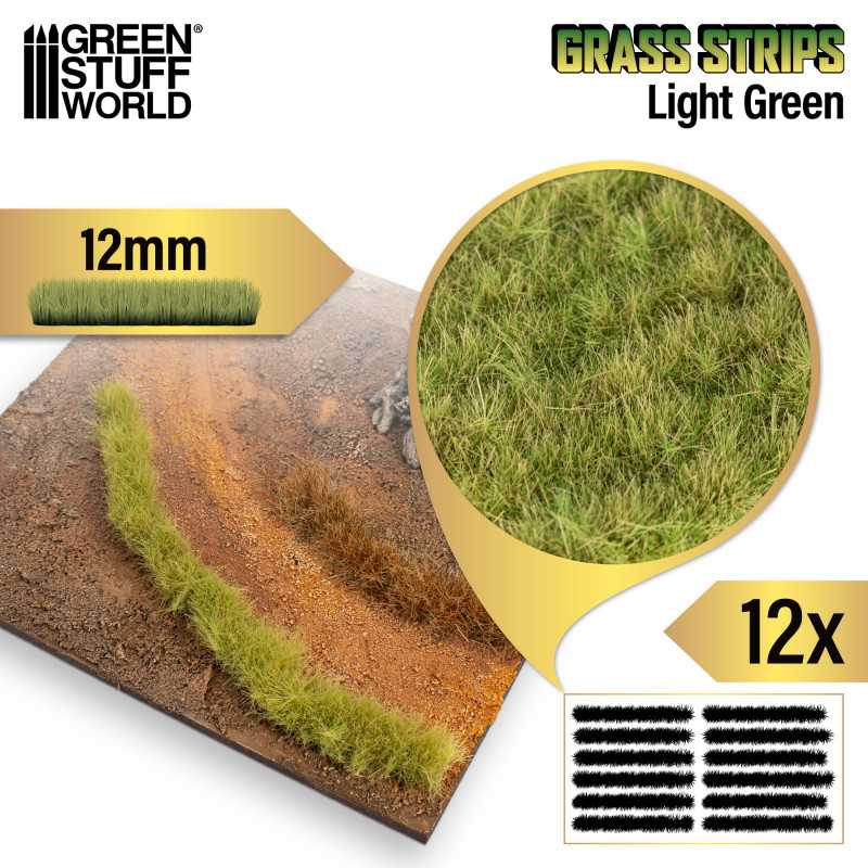 GSW 13452 Grass Stripes Light Green 12mm
