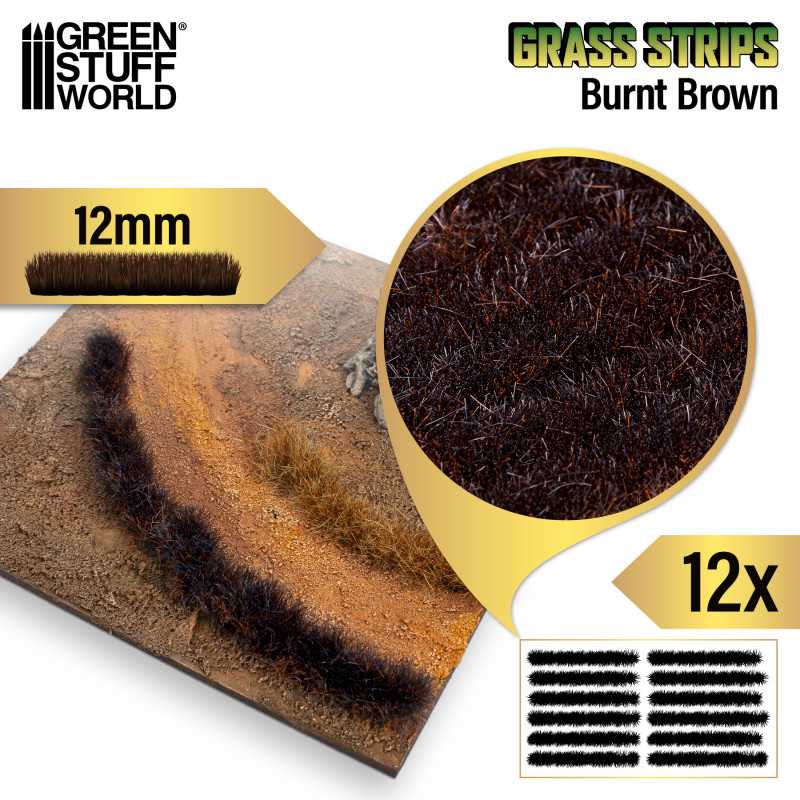 GSW 13453 Grass Stripes Burnt Brown 12mm