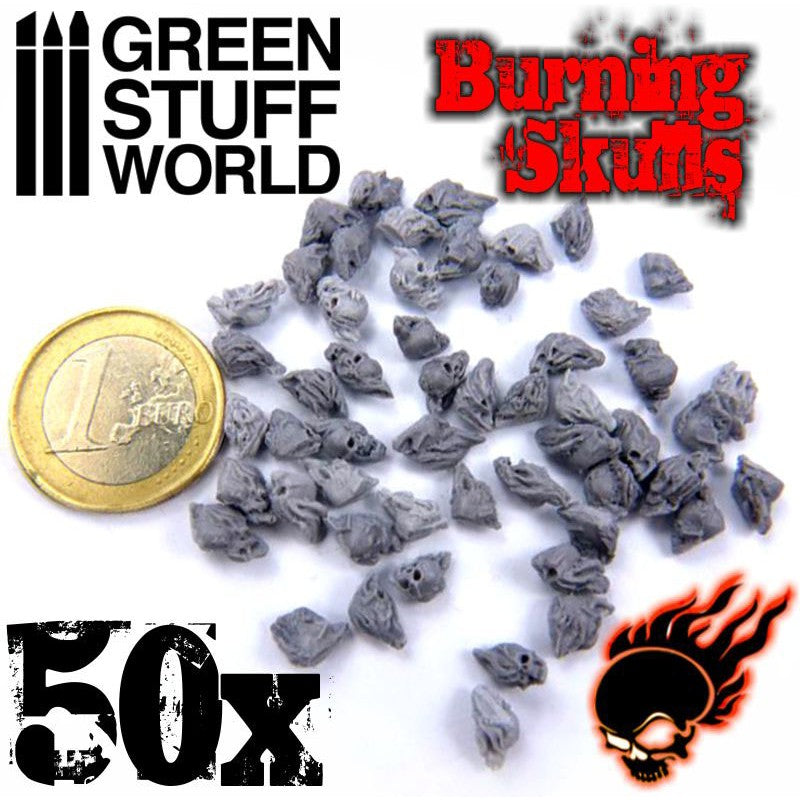 Burning Skulls Resin set 50pc