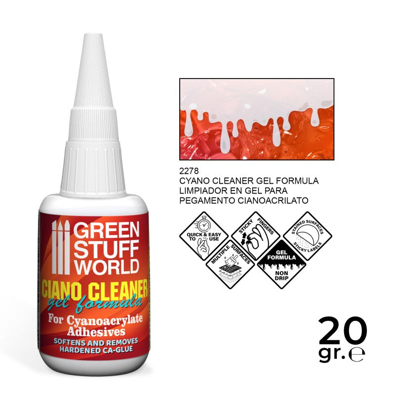 GSW Ciano Cleaner Gel Formula For Cyanoacrylate Adhesives