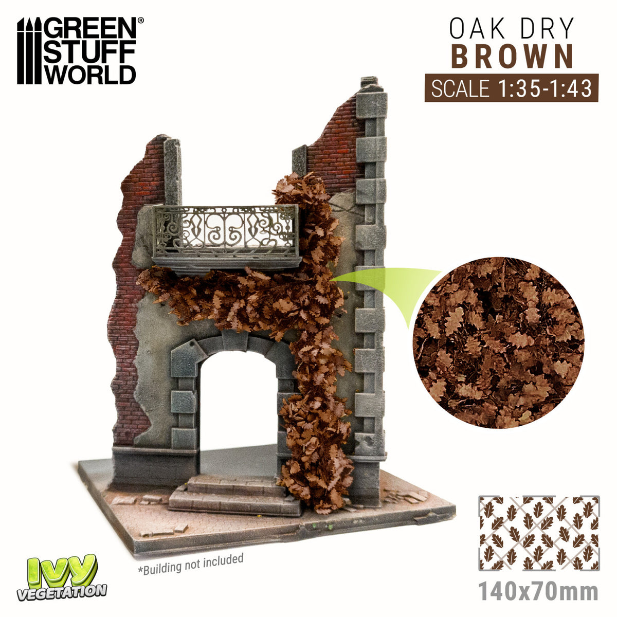 GSW 4636 IVY Vegetation Oak Dry - Brown - Large