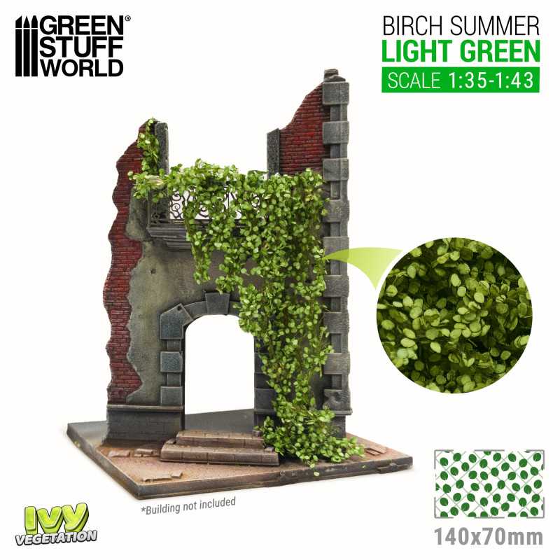 GSW 4648 IVY Vegetation Birch Summer - Light Green - Large