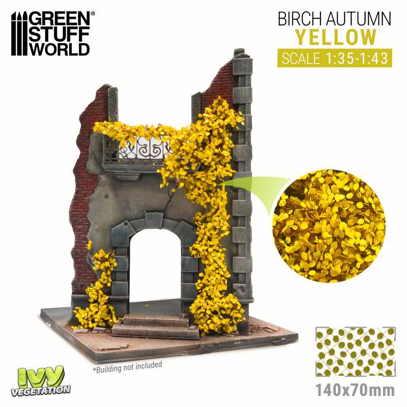 GSW 4650 IVY Vegetation Birch Autumn - Yellow - Large