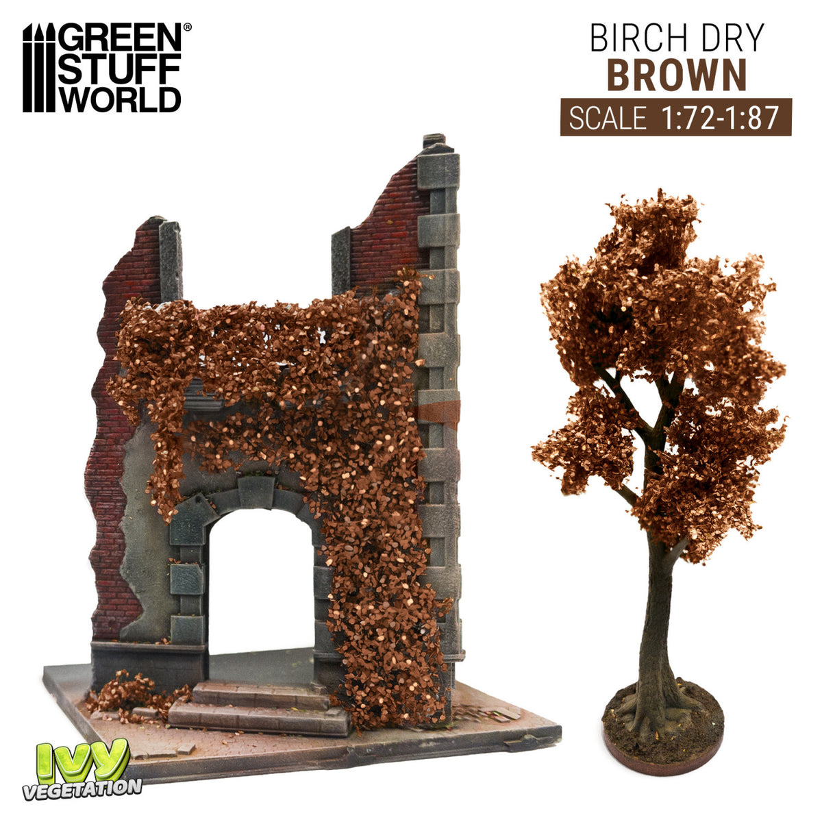GSW 4653 IVY Vegetation Birch Dry - Brown - Small