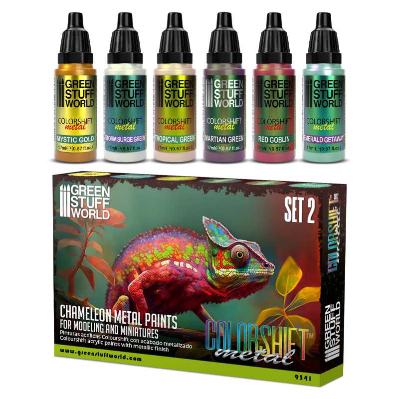 GSW 9341 Chameleon Acrylic Colorshift Metal Paints Set 2