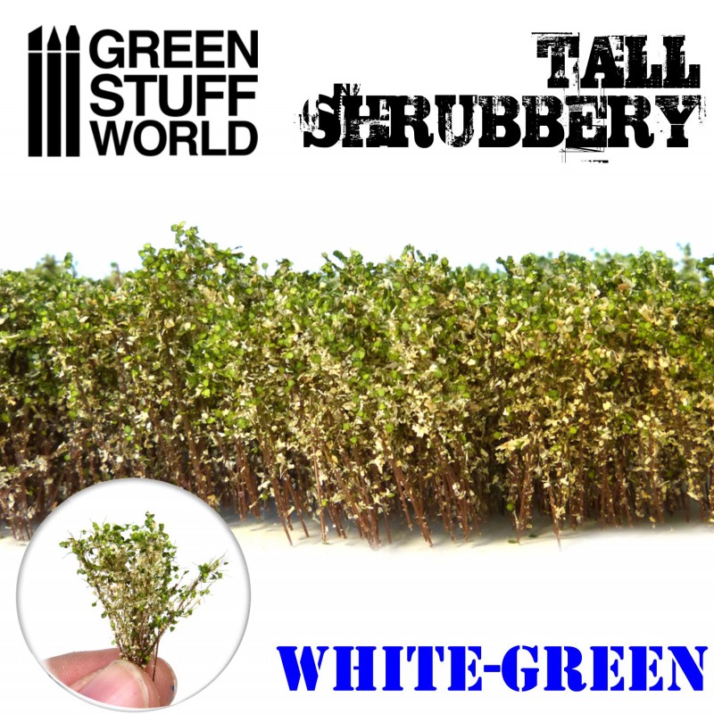 GSW 9927 Tall Shrubbery White Green