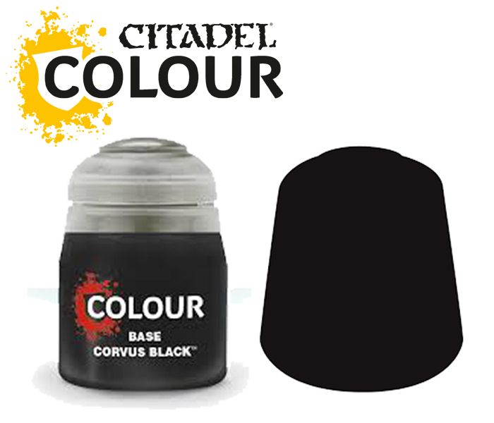 Warhammer Color Base Corvus Black 12ml. 21-44