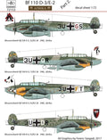 Hadmodel 1/72 decals. Bf 110 D-3 / E-2 Afrika part 2