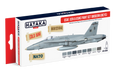 Hataka USAF, USN & USMC Paint Set (Modern Greys)