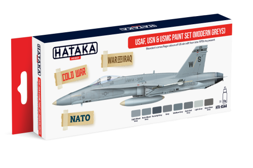 Hataka USAF, USN & USMC Paint Set (Modern Greys)