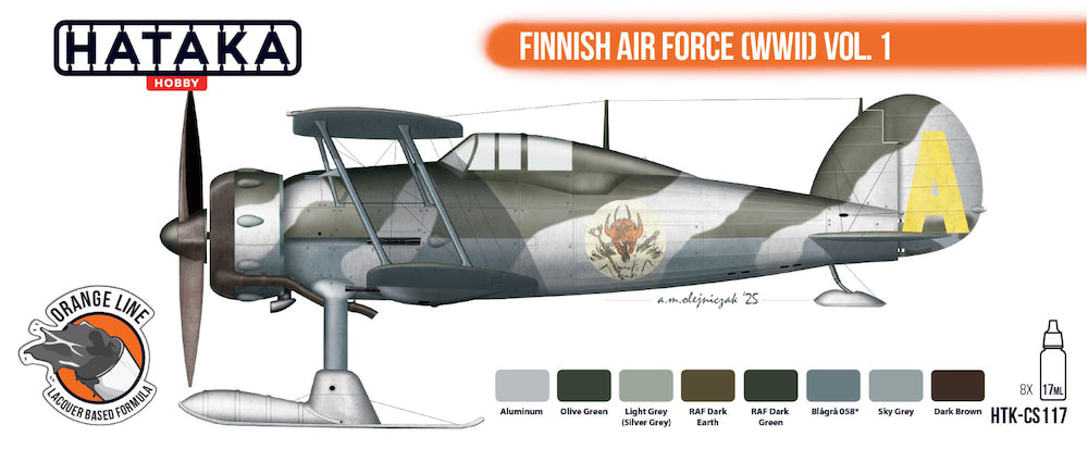 Hataka Finnish Air Force (WWII) Vol.1 paint set. Orange Line
