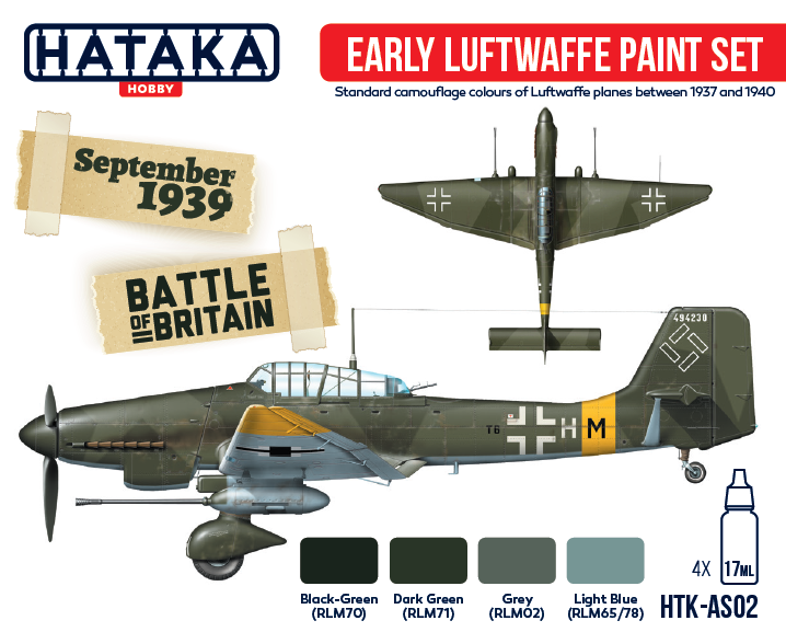 Hataka Early Luftwaffe WWII 1937-1940 paint set