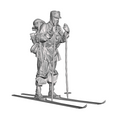 German WW2 Mountain trooper with cross-country skies and Mauser rifle. 1/35
