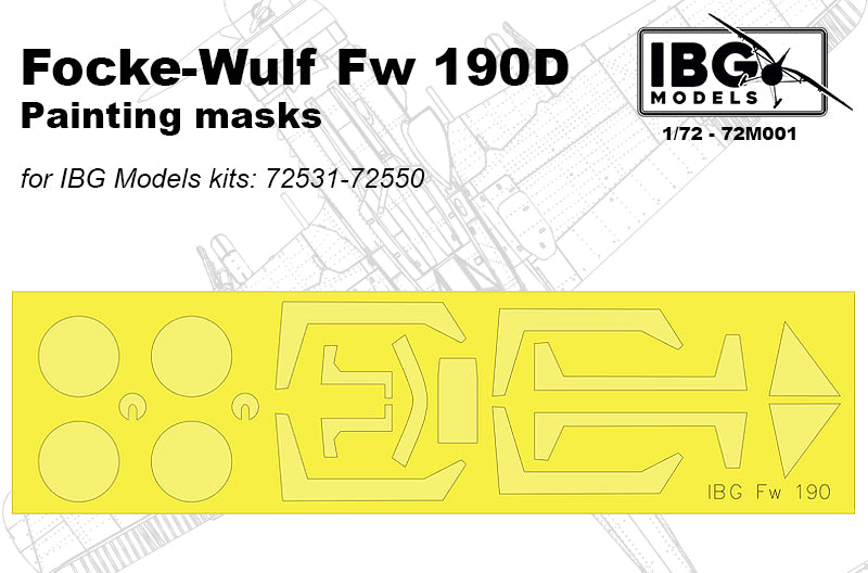 IBG 72M001 Focke-Wulf Fw 190D Painting Mask