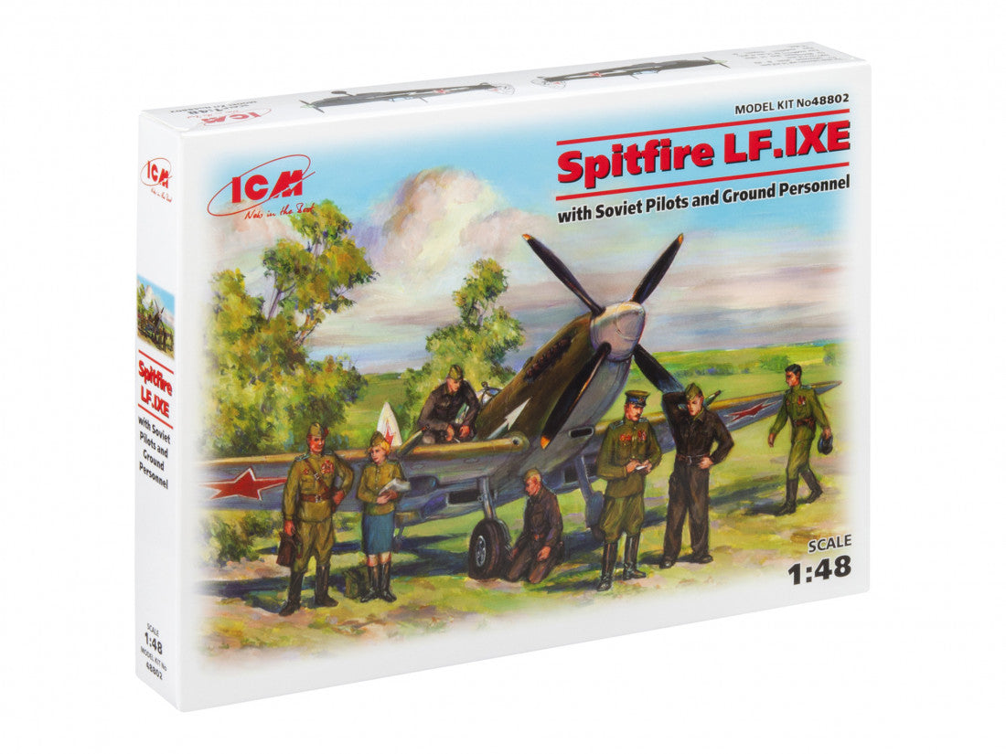 Spitfire LF.IXe with Soviet Pilots & Ground Personnel