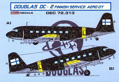 Kora Decals 72.313 Douglas DC-2 Finnish Service AERO OY 1/72.